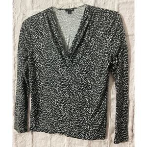 Talbots Black & White Top Medium